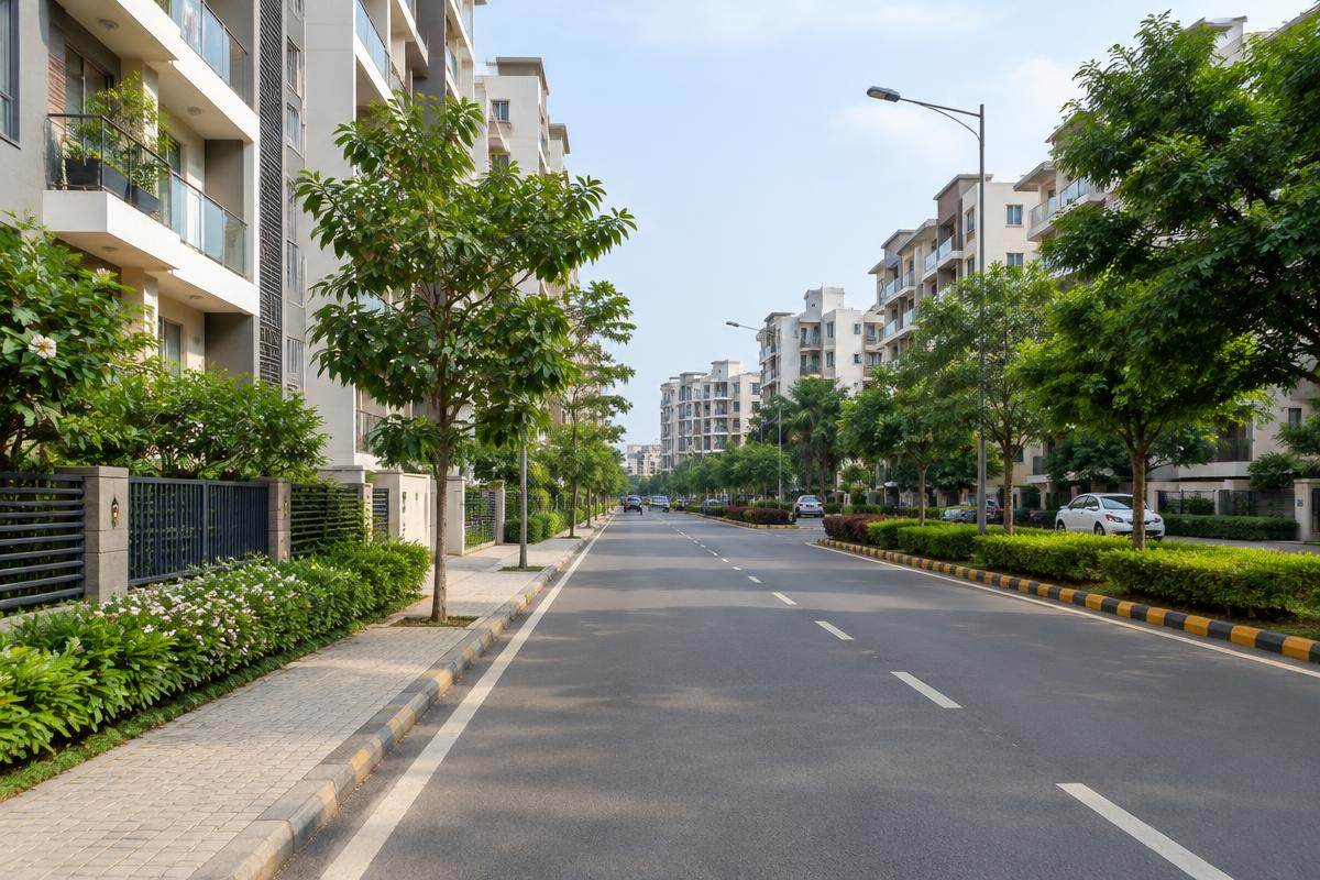 Streetscape representing Adil Nagar, Lucknow