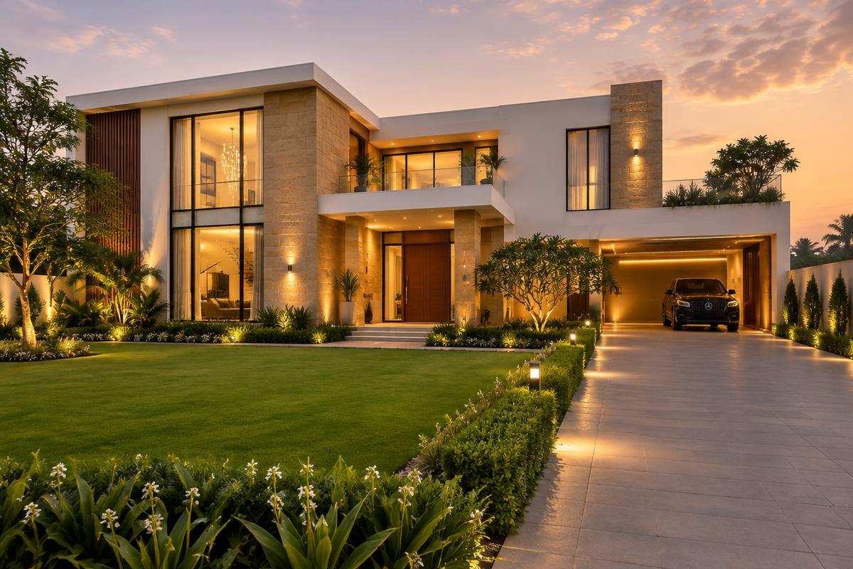 Villa in a planned township used as a design sample